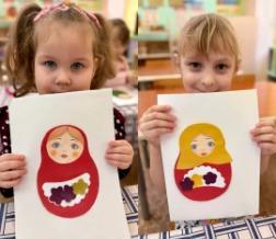 Рисование Матрешка-русская краса